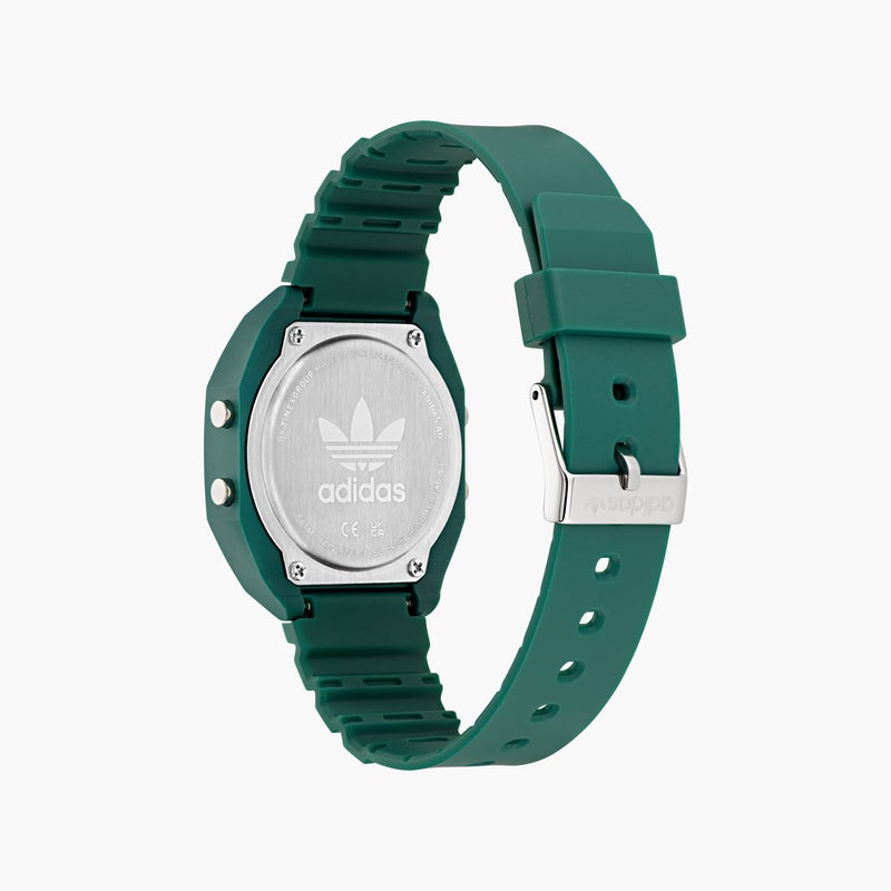 Adidas ساعة رقمية خضراء بحزام سيليكون للجنسين | AOST23558 | 45 مم - Image 3